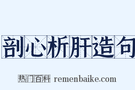 剖心析肝造句是什么意思的图片